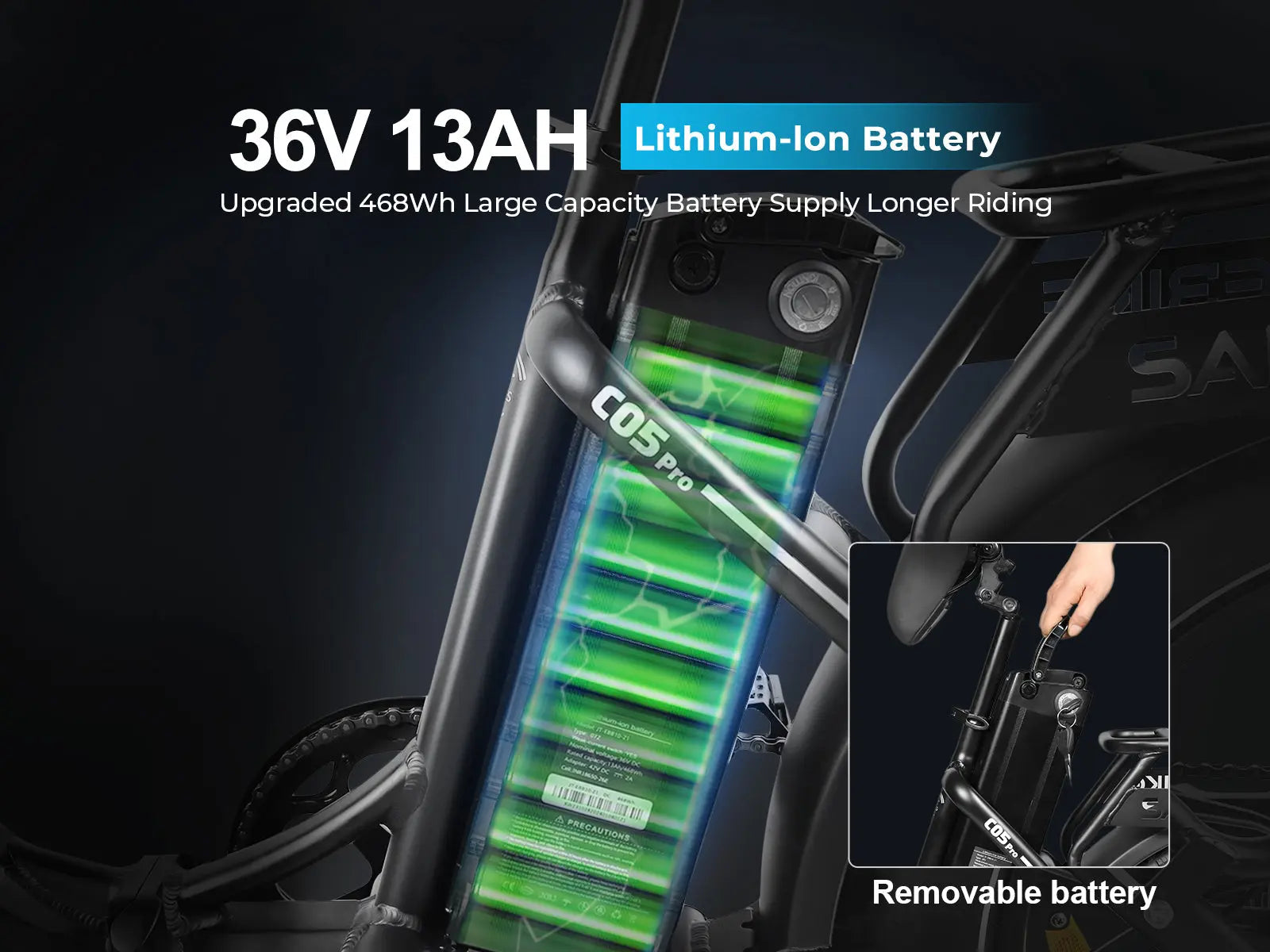 Samebike C05 Pro Step-through Folding E-Bike