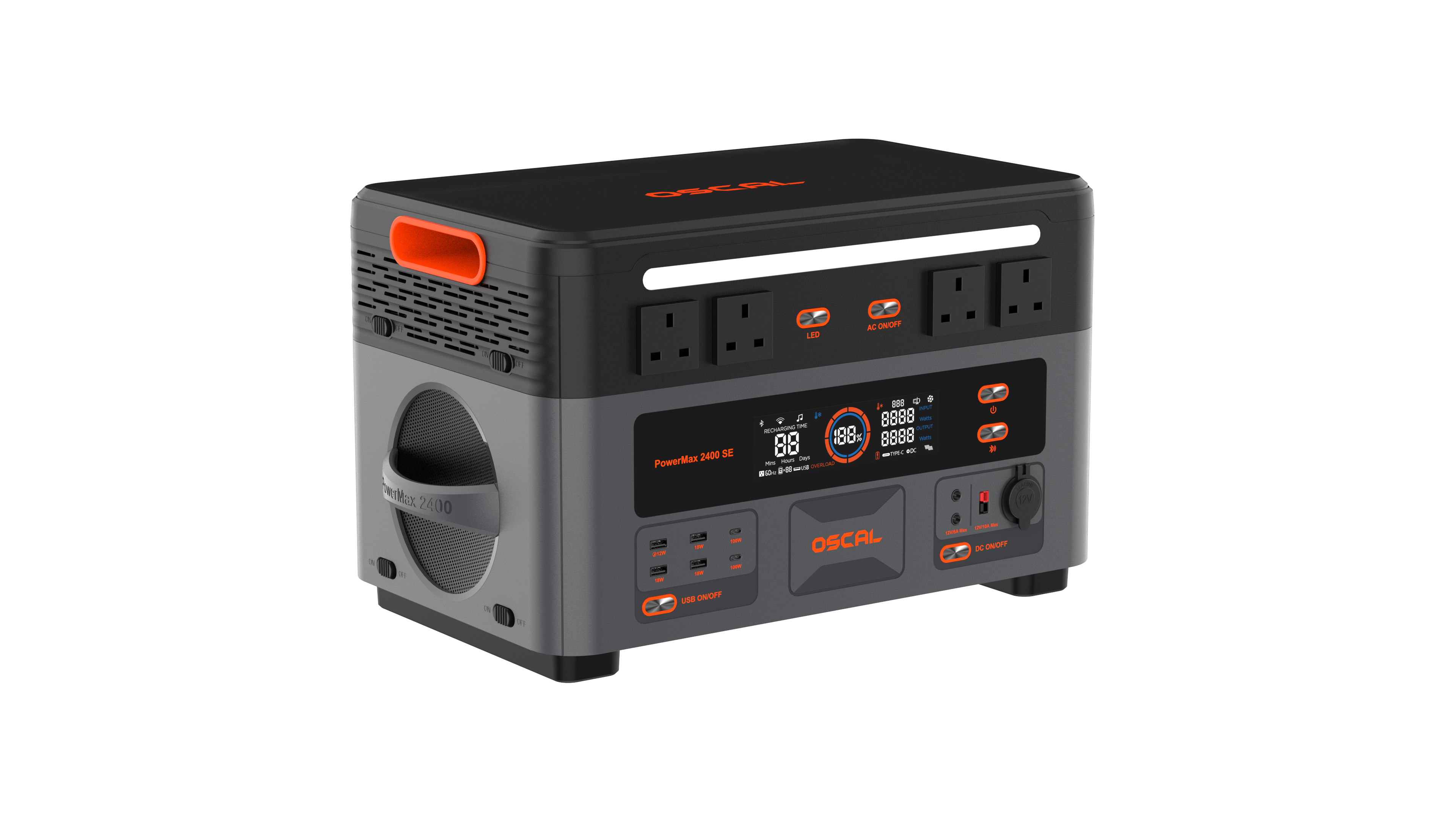 OSCAL PowerMax 2400 SE Portable Power Station 2016Wh 2400W (4800W Peak)