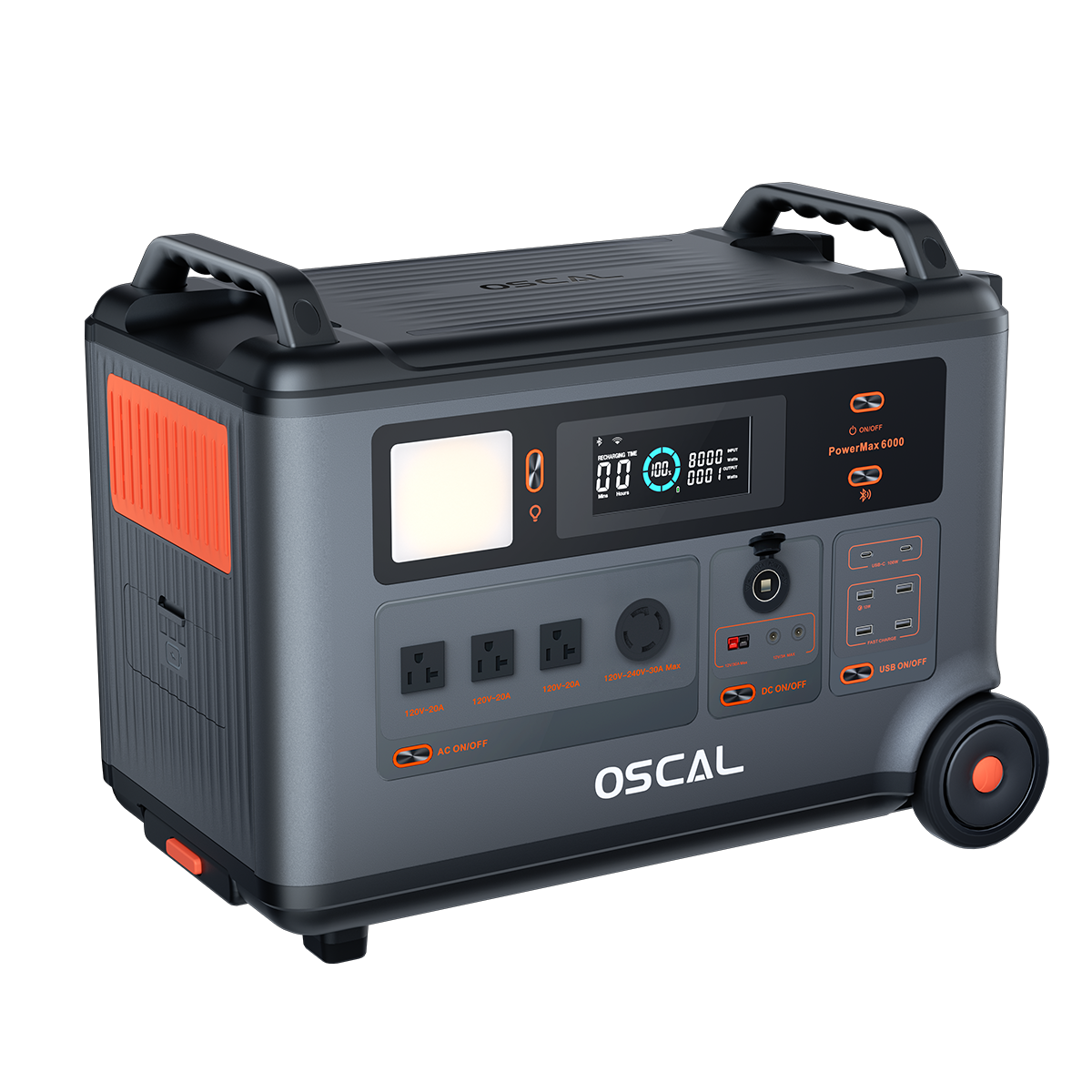 OSCAL PowerMax 6000 Portable Power Station 6000W(Surge 7200W) 3600Wh