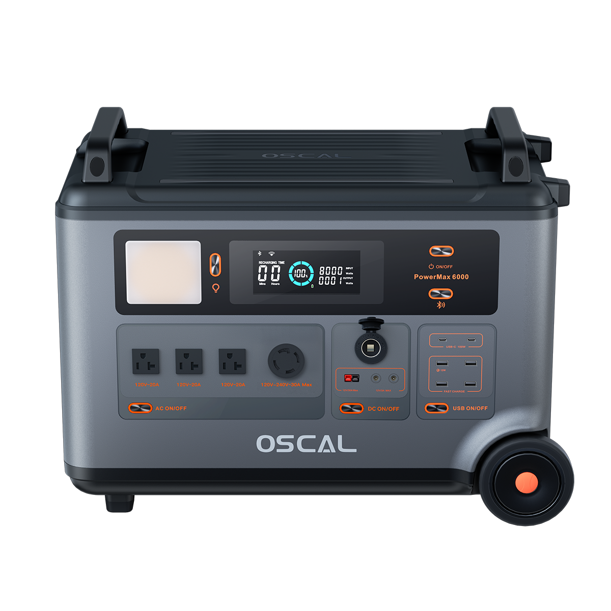 OSCAL PowerMax 6000 Portable Power Station 6000W(Surge 7200W) 3600Wh