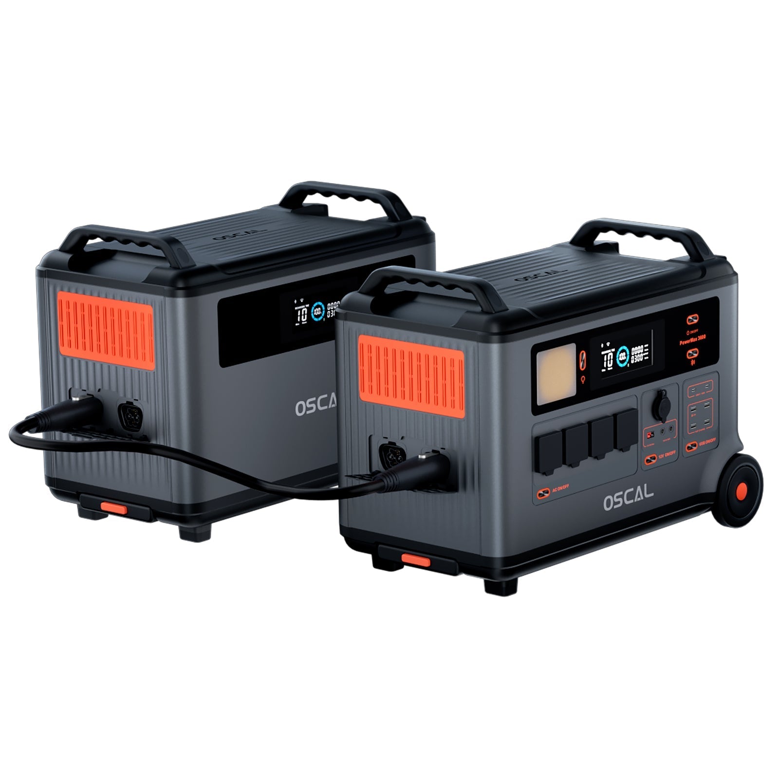 OSCAL BP3600 3600Wh additional battery  exclusive for PowerMax3600 & PowerMax6000  no connection cables required Expandable to 57.6kWh