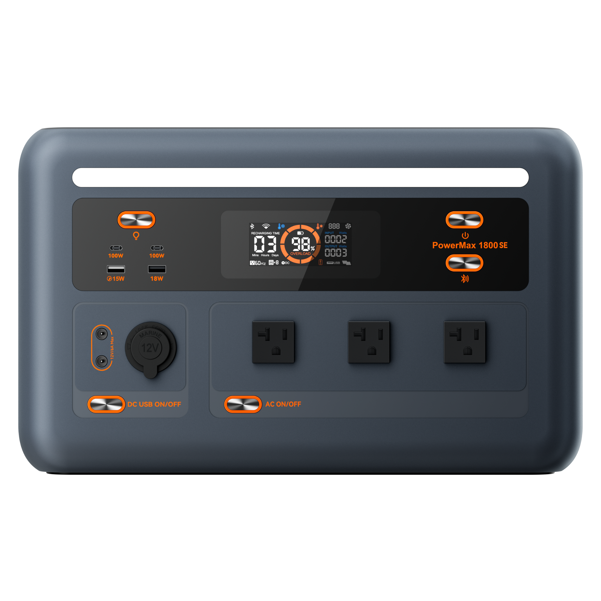 OSCAL PowerMax 1800 SE Portable Power Station 1024Wh 1800W AC (3600W Surge)/100W USB-C Output