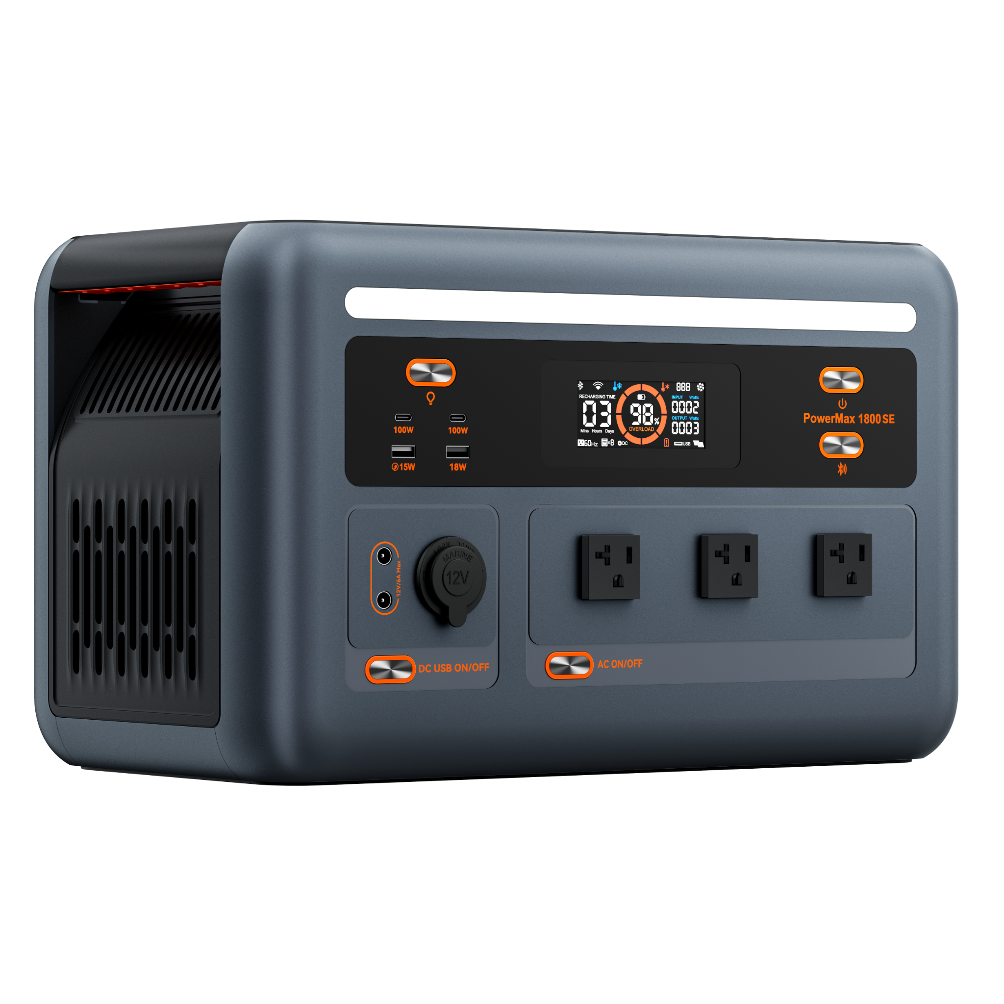OSCAL PowerMax 1800 SE Portable Power Station 1024Wh 1800W AC (3600W Surge)/100W USB-C Output