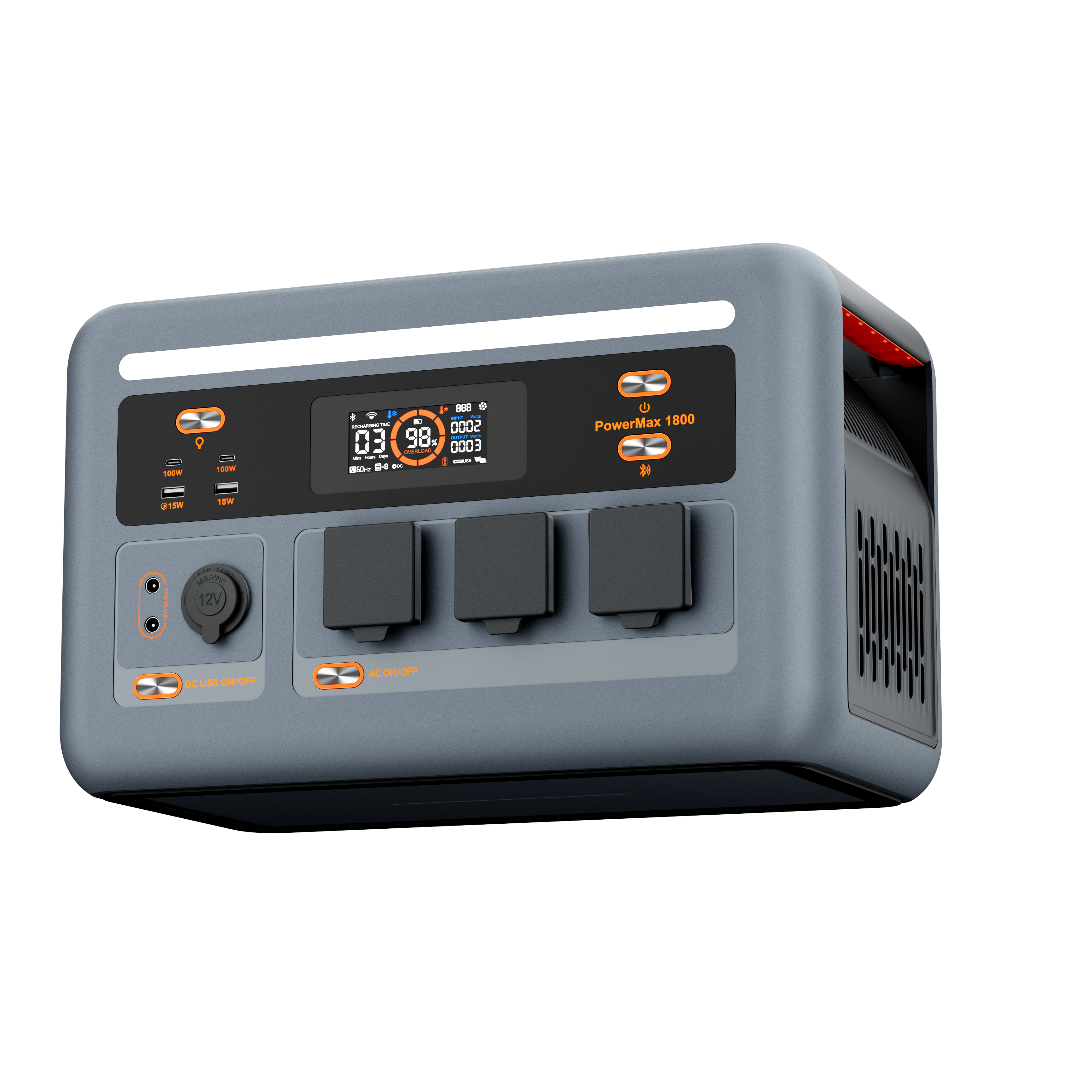 OSCAL PowerMax 1800 SE Portable Power Station 1024Wh 1800W AC (3600W Surge)/100W USB-C Output