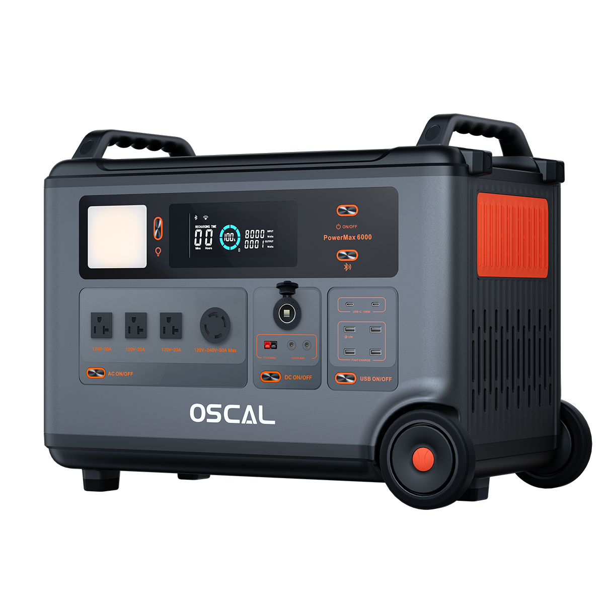 OSCAL PowerMax 6000 Portable Power Station 6000W(Surge 7200W) 3600Wh