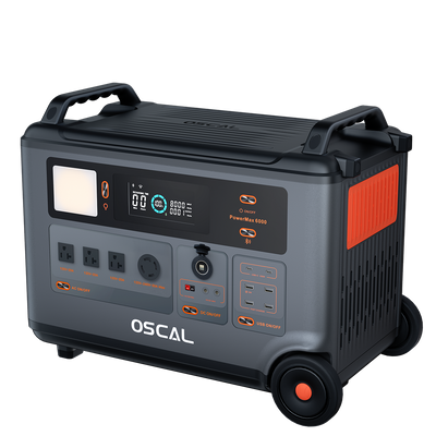 OSCAL PowerMax 6000 Portable Power Station 6000W(Surge 7200W) 3600Wh