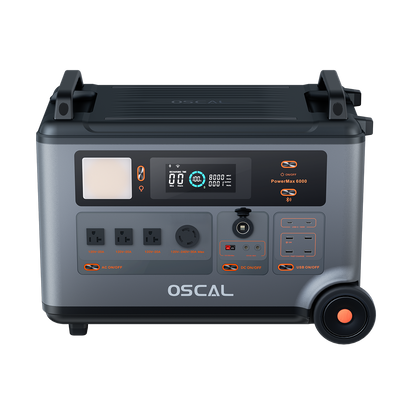OSCAL PowerMax 6000 Portable Power Station 6000W(Surge 7200W) 3600Wh