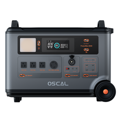 OSCAL PowerMax 6000 Portable Power Station 6000W(Surge 7200W) 3600Wh